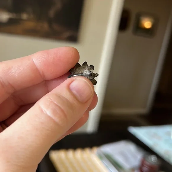 Vintage Southwestern Sterling Silver and Turquoise Screw Back Earrings - Picture 3 of 5